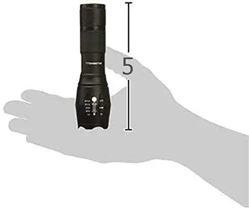 Taclight Tactical Flashlight 3 Pack Tac Light Weatherproof Aircraft Grade Aluminum Construction, 5 Light Modes with 50,000 Hour Cree LEDs, 40x Brighter – As Seen on TV