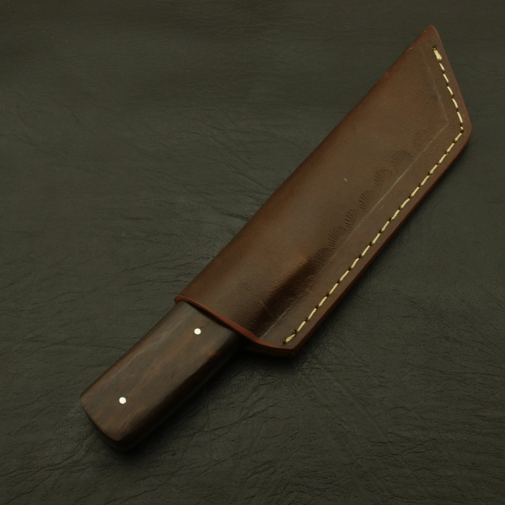 The Artisan's Edge Custom Handmade 9''inch Superb Pattern Damascus Steel Dagger Knife/Skinning Knife/PAKKA/Rose/Wood/Sheath