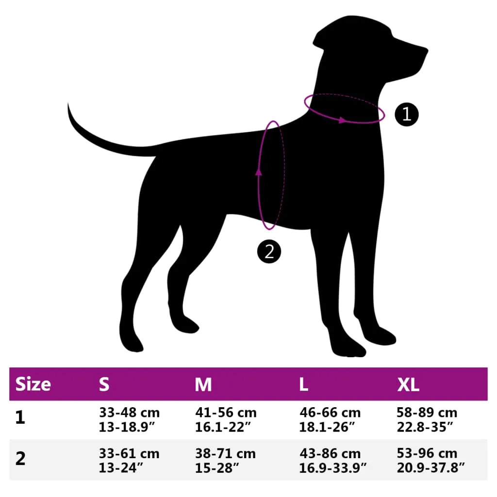 vidaXL Dog Harness with Reflective Stripes Adjustable Brown S