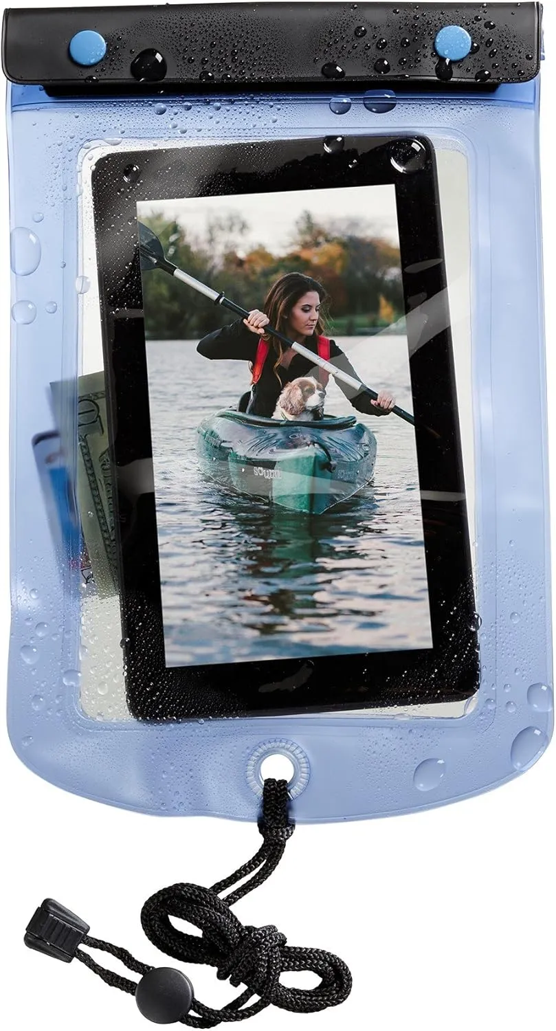 WaterSeals Waterproof Zip Multipurpose Pouch, Blue, Tablet (8x6.875)