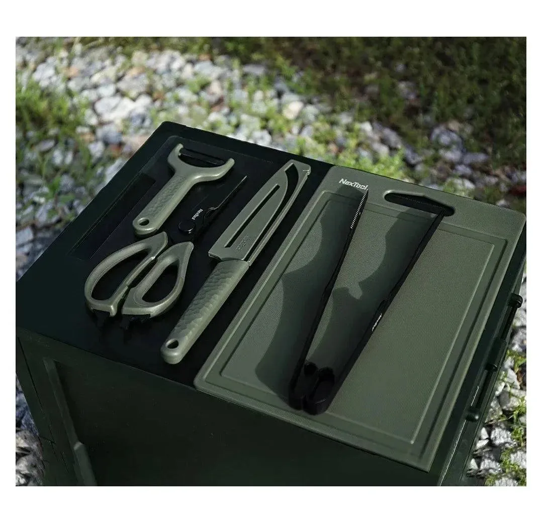 Xiaomi Nextool  Camping Barbecue Tools Set Picnic Knife Chopping Board Multifunctional Scissors Portable Desk BBQ Carrying Case
