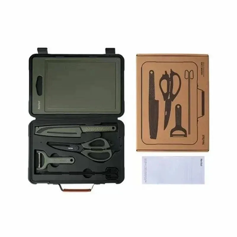 Xiaomi Nextool  Camping Barbecue Tools Set Picnic Knife Chopping Board Multifunctional Scissors Portable Desk BBQ Carrying Case
